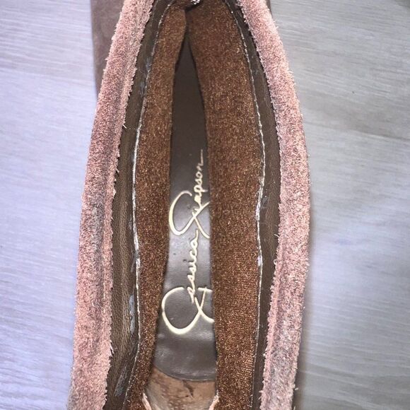 Jessica Simpson Clauds Mink Split Suede Studded Ankle Boots Women's 9M - Picture 8 of 11